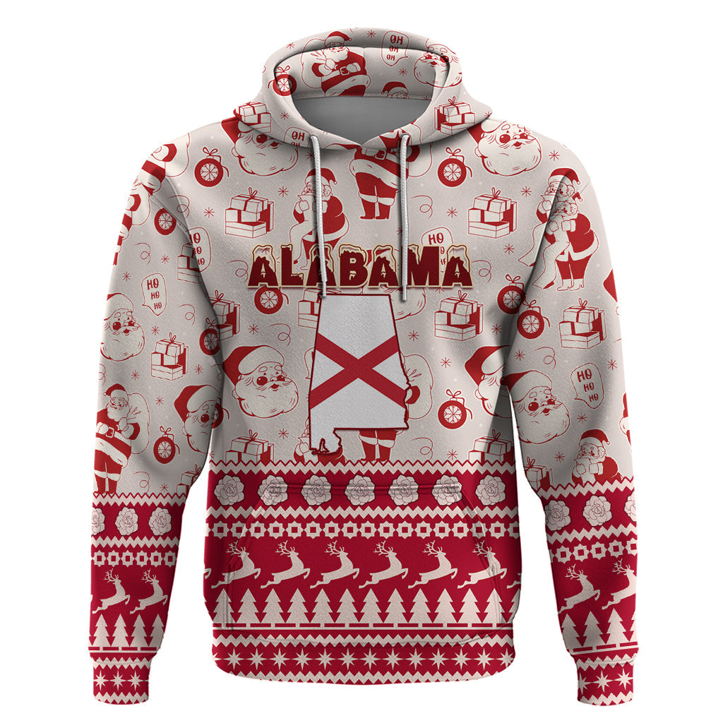 Custom Alabama Christmas Hoodie Santa Claus Xmas Pattern LT01