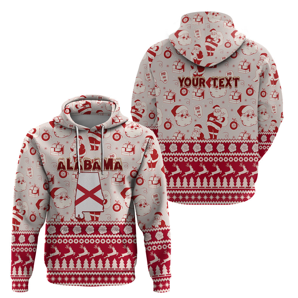 Custom Alabama Christmas Hoodie Santa Claus Xmas Pattern LT01