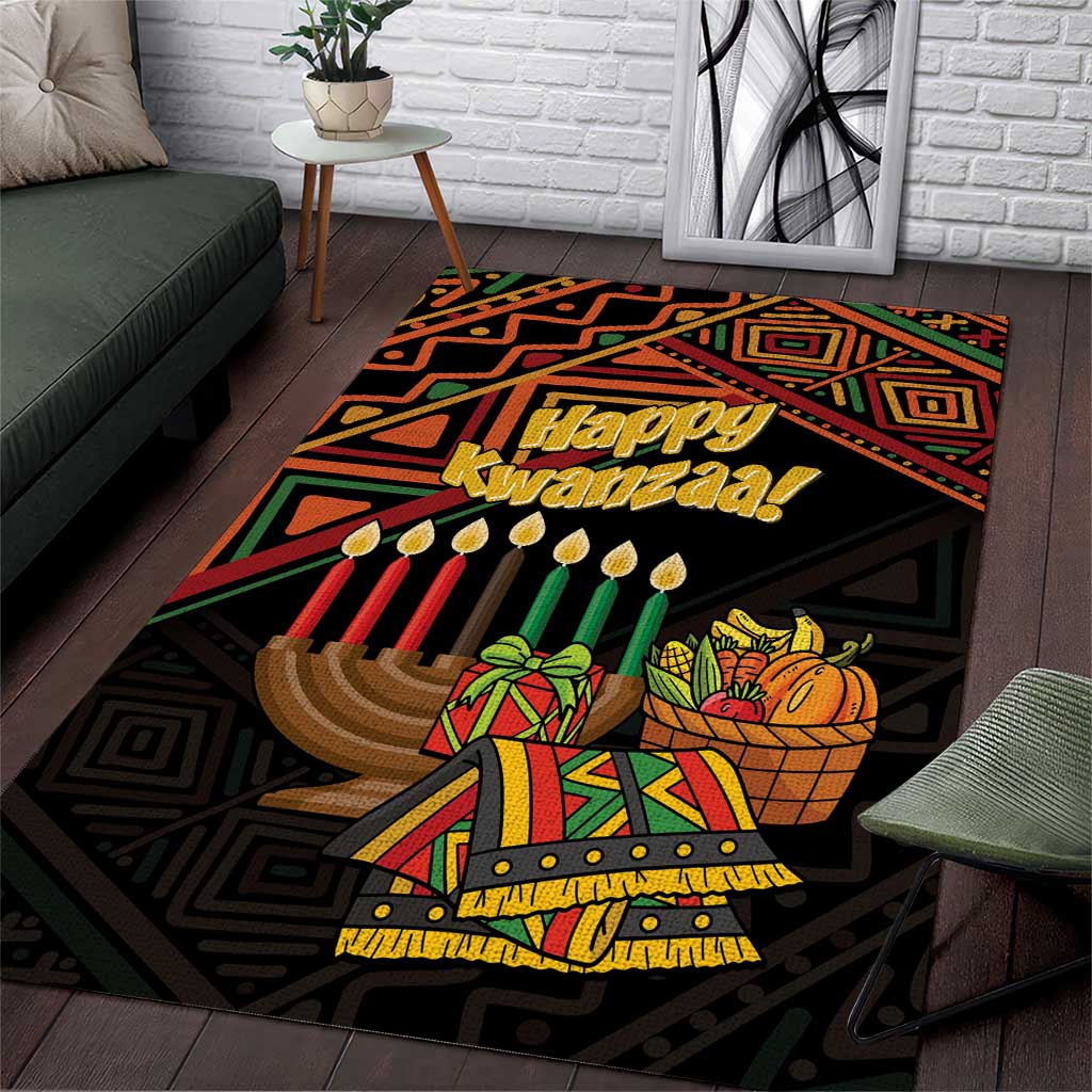 African Happy Kwanzaa Area Rug LT01