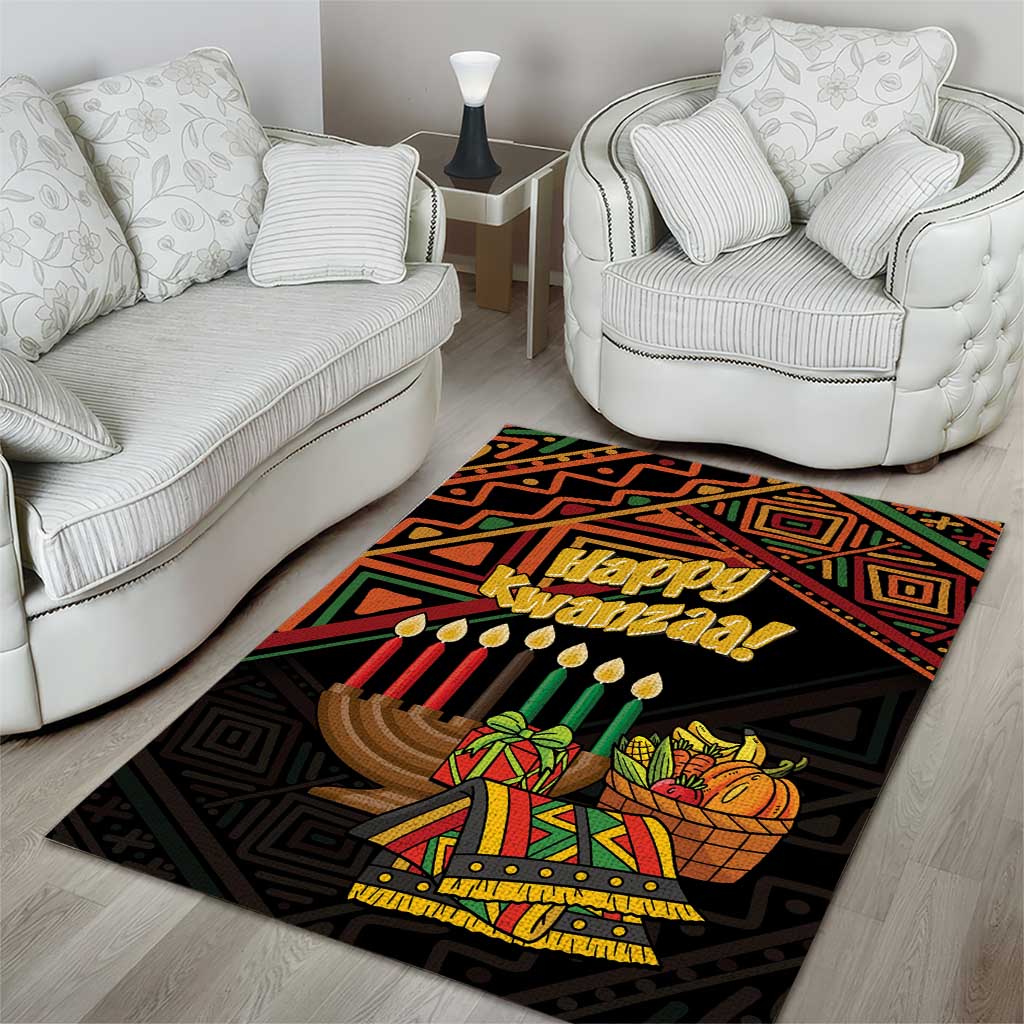 African Happy Kwanzaa Area Rug LT01