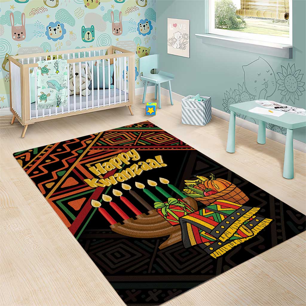 African Happy Kwanzaa Area Rug LT01
