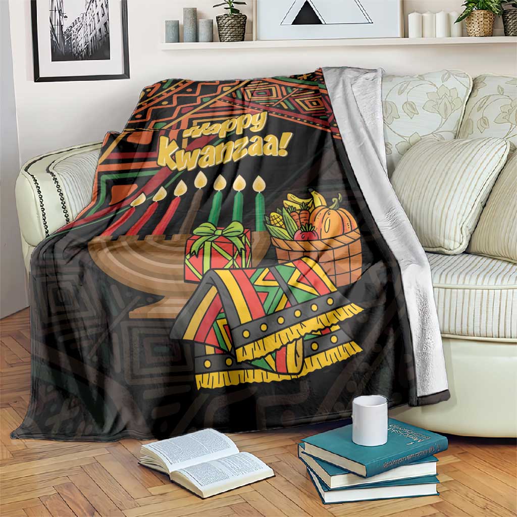 African Happy Kwanzaa Blanket LT01