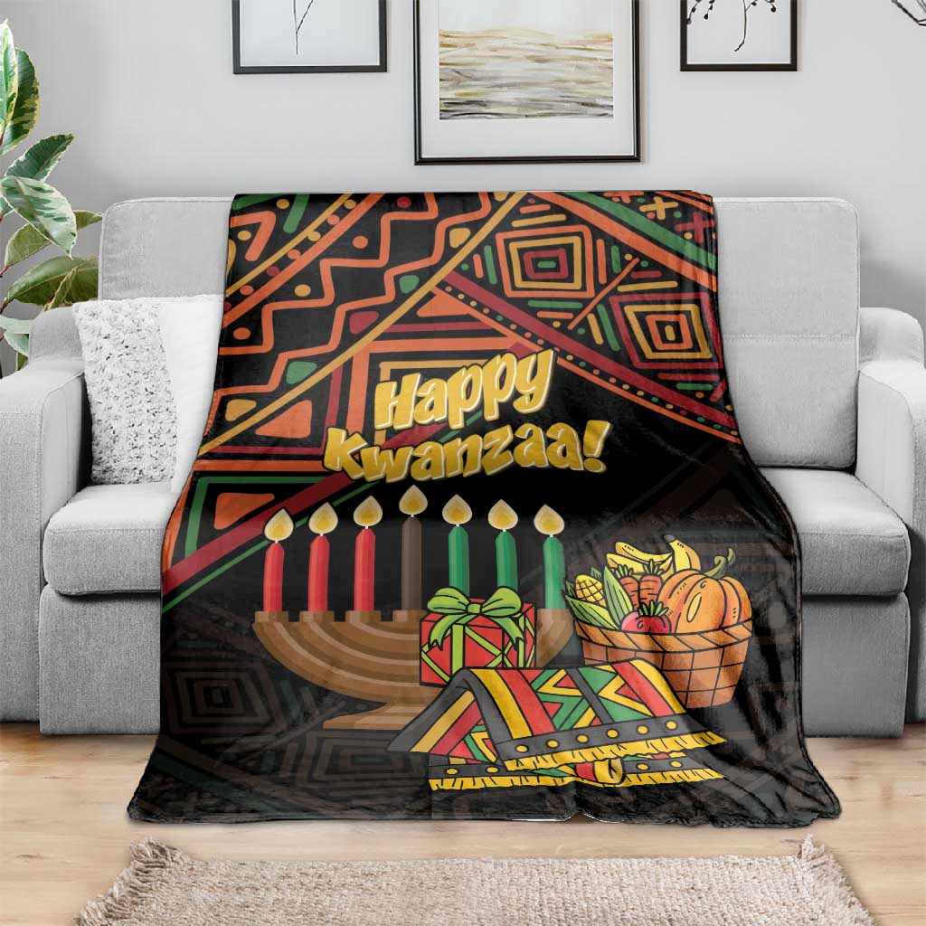 African Happy Kwanzaa Blanket LT01