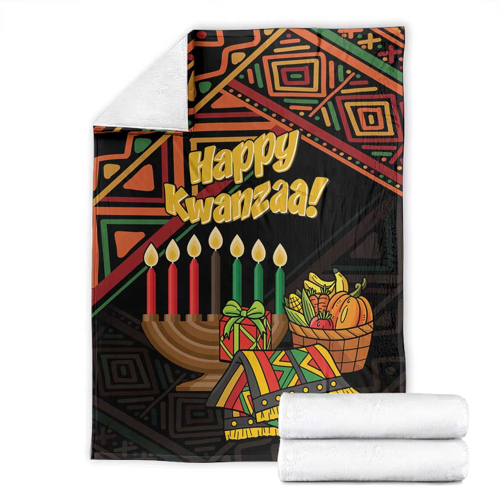 African Happy Kwanzaa Blanket LT01