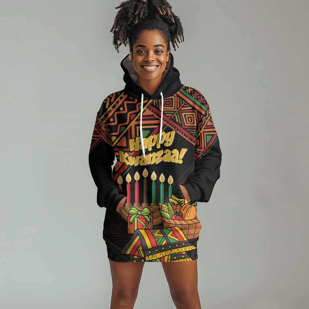 Personalized African Happy Kwanzaa Hoodie Dress LT01