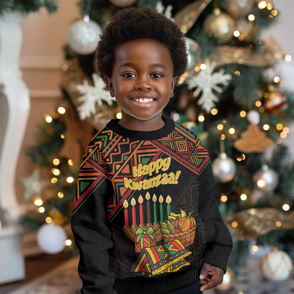 African Happy Kwanzaa Kid Ugly Christmas Sweater LT01