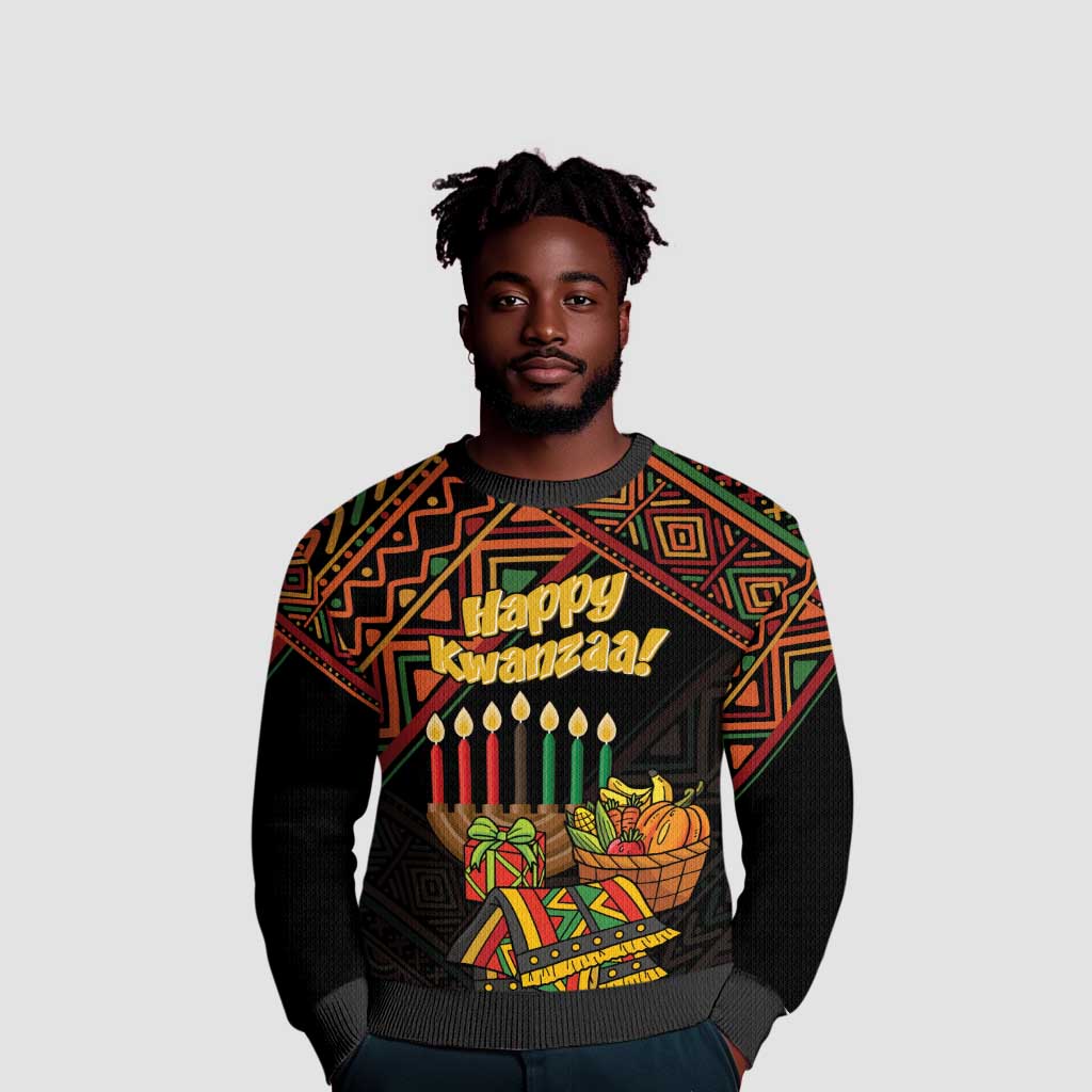 African Happy Kwanzaa Ugly Christmas Sweater LT01
