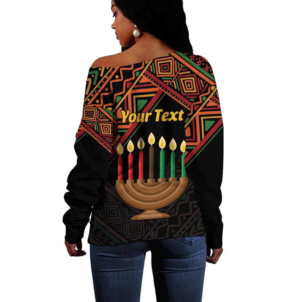 Personalized African Happy Kwanzaa Off Shoulder Sweater LT01