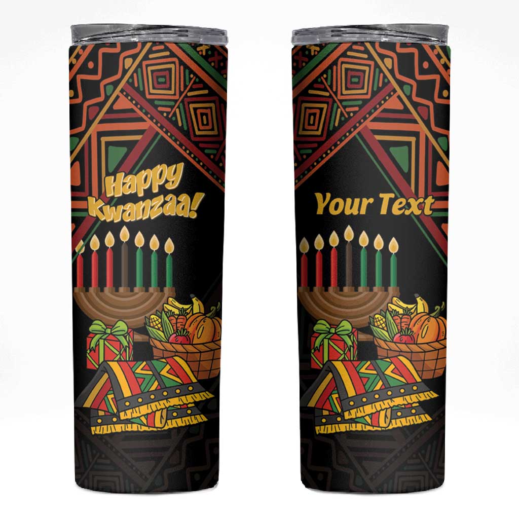 Personalized African Happy Kwanzaa Skinny Tumbler LT01