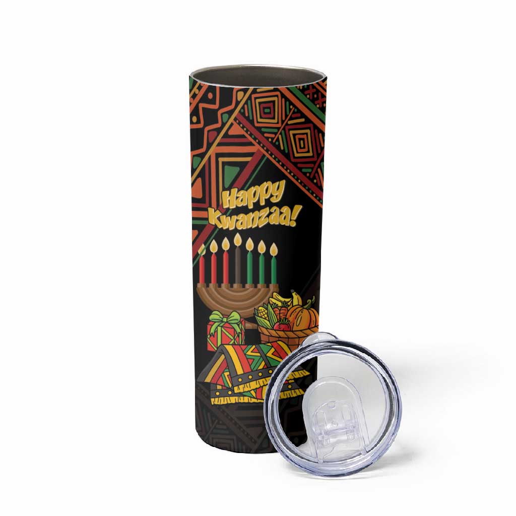 Personalized African Happy Kwanzaa Skinny Tumbler LT01