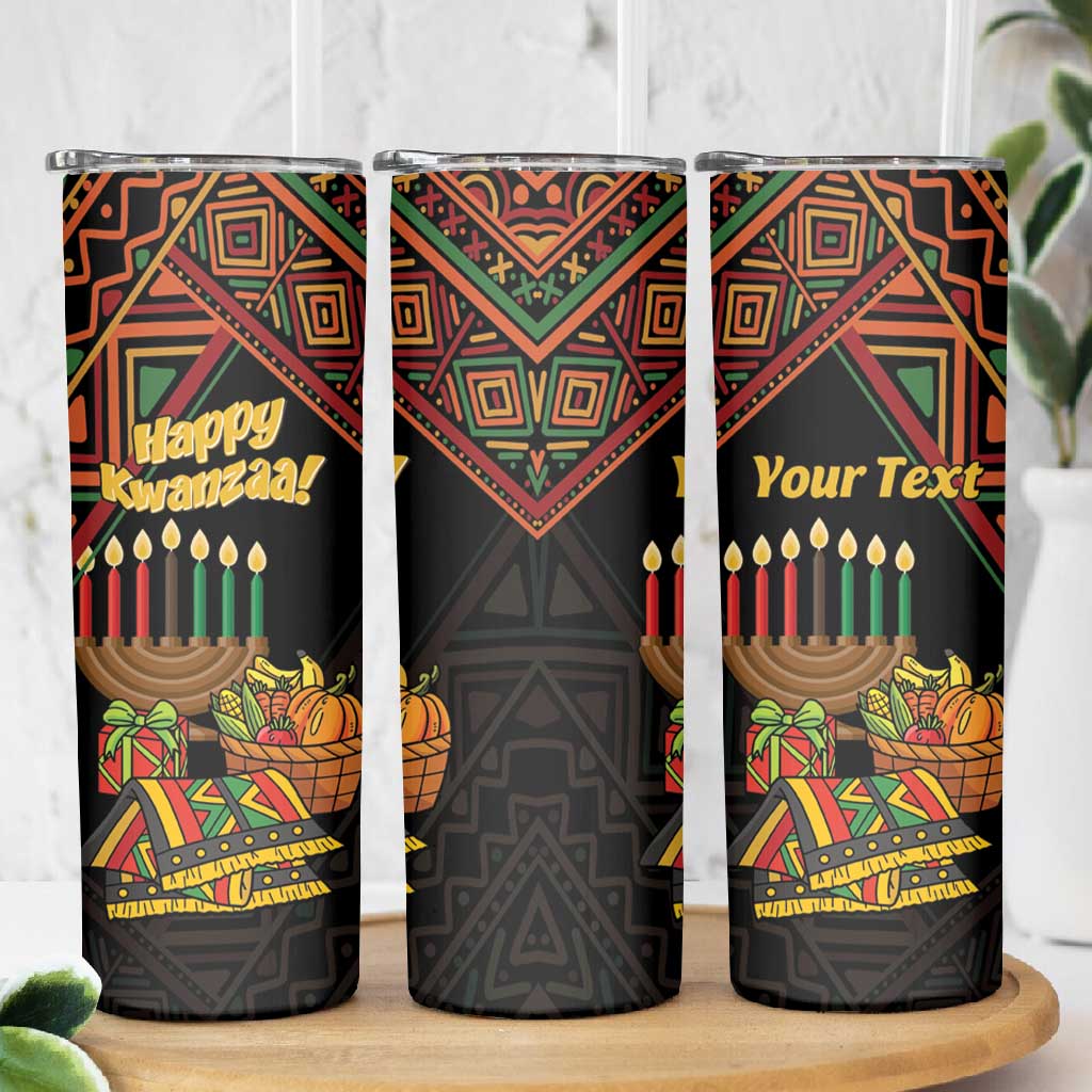 Personalized African Happy Kwanzaa Skinny Tumbler LT01
