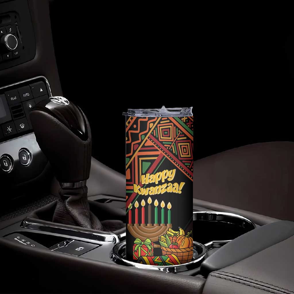 Personalized African Happy Kwanzaa Skinny Tumbler LT01