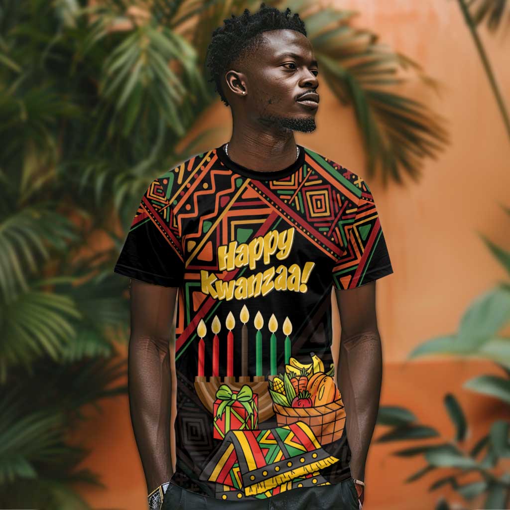 Personalized African Happy Kwanzaa T shirt LT01
