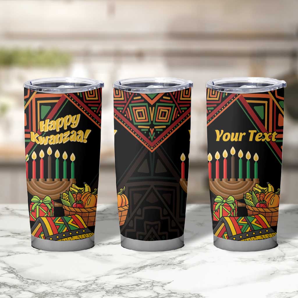 Personalized African Happy Kwanzaa Tumbler Cup LT01