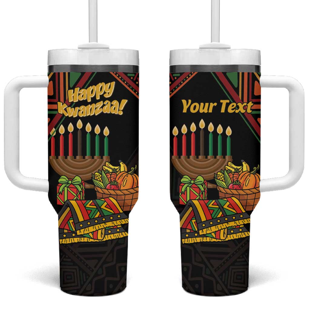Personalized African Happy Kwanzaa Tumbler With Handle LT01
