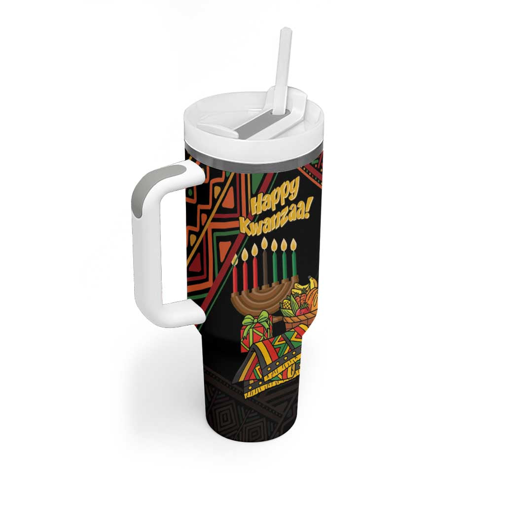 Personalized African Happy Kwanzaa Tumbler With Handle LT01