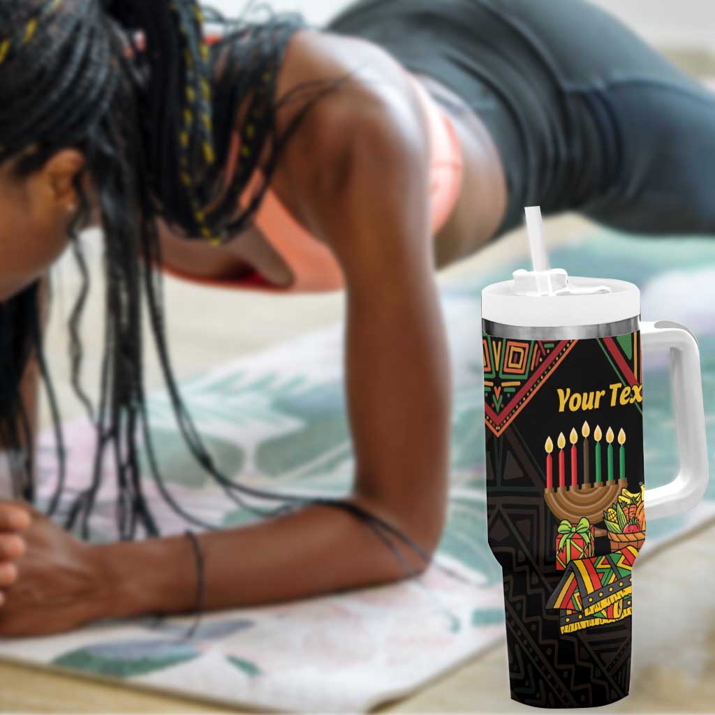 Personalized African Happy Kwanzaa Tumbler With Handle LT01