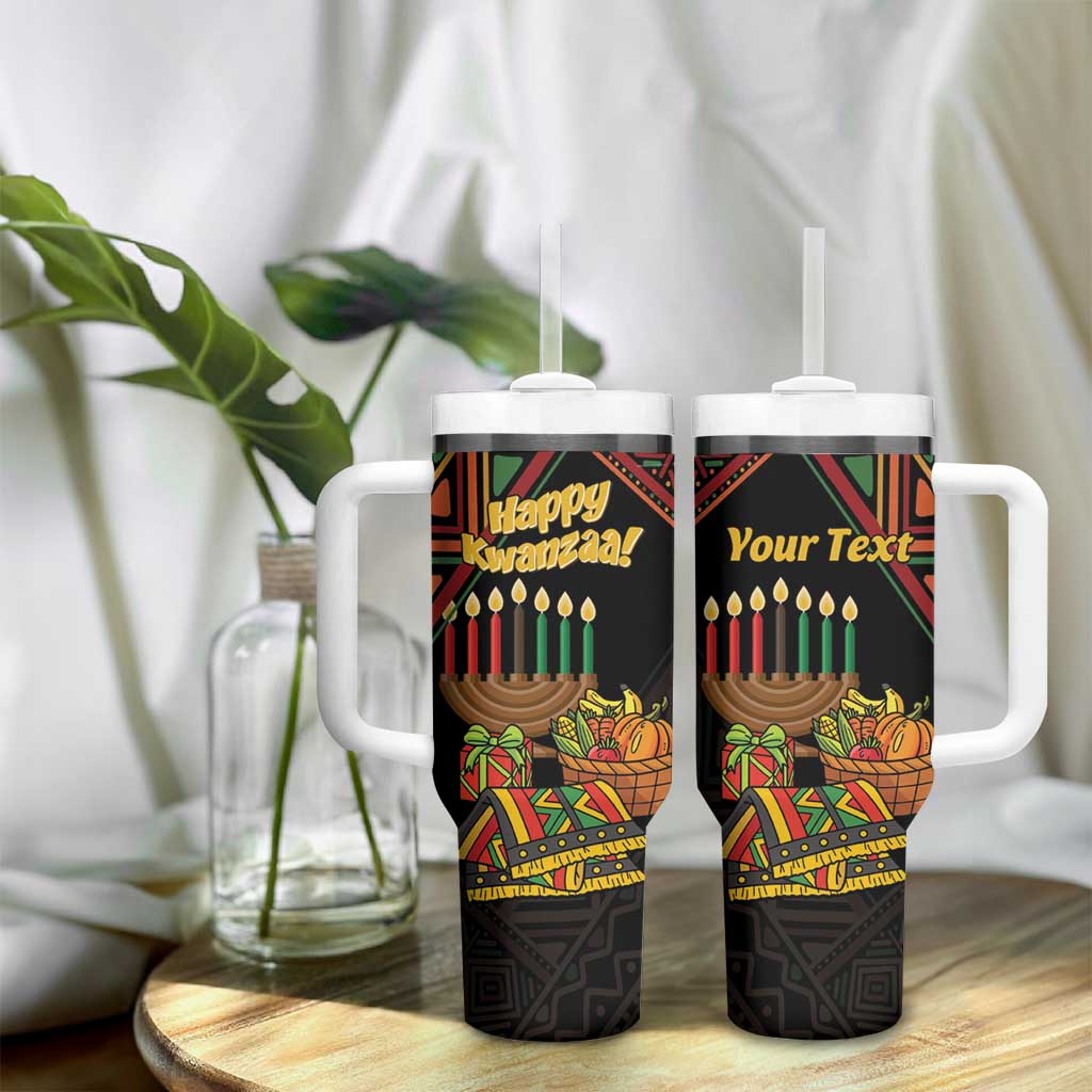 Personalized African Happy Kwanzaa Tumbler With Handle LT01