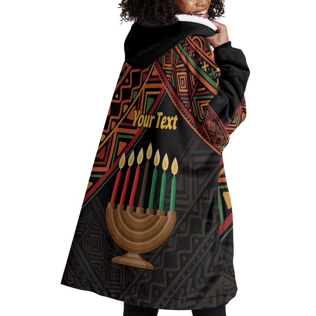 Personalized African Happy Kwanzaa Wearable Blanket Hoodie LT01