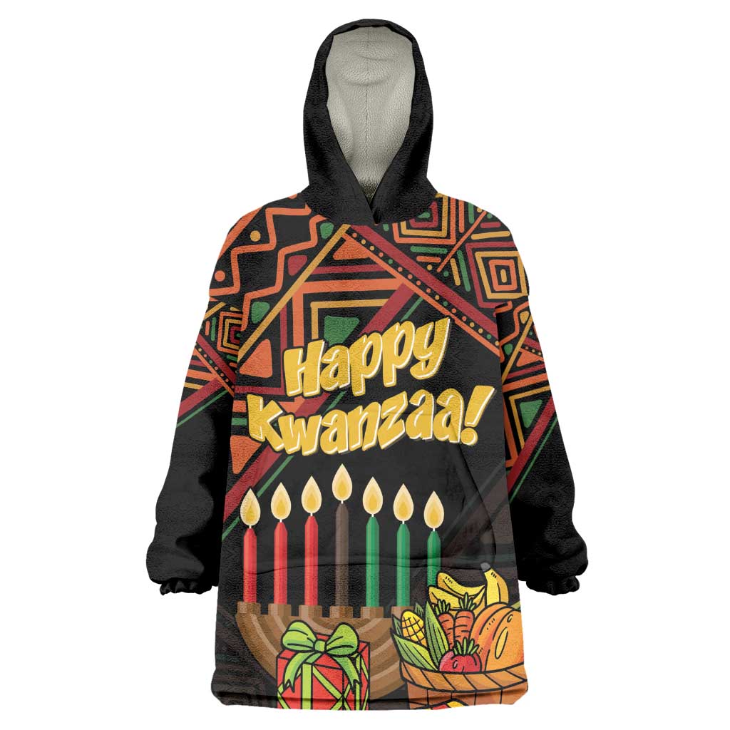 Personalized African Happy Kwanzaa Wearable Blanket Hoodie LT01