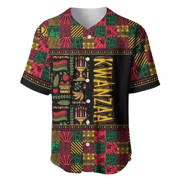 Kwanzaa African Pattern Baseball Jersey LT01