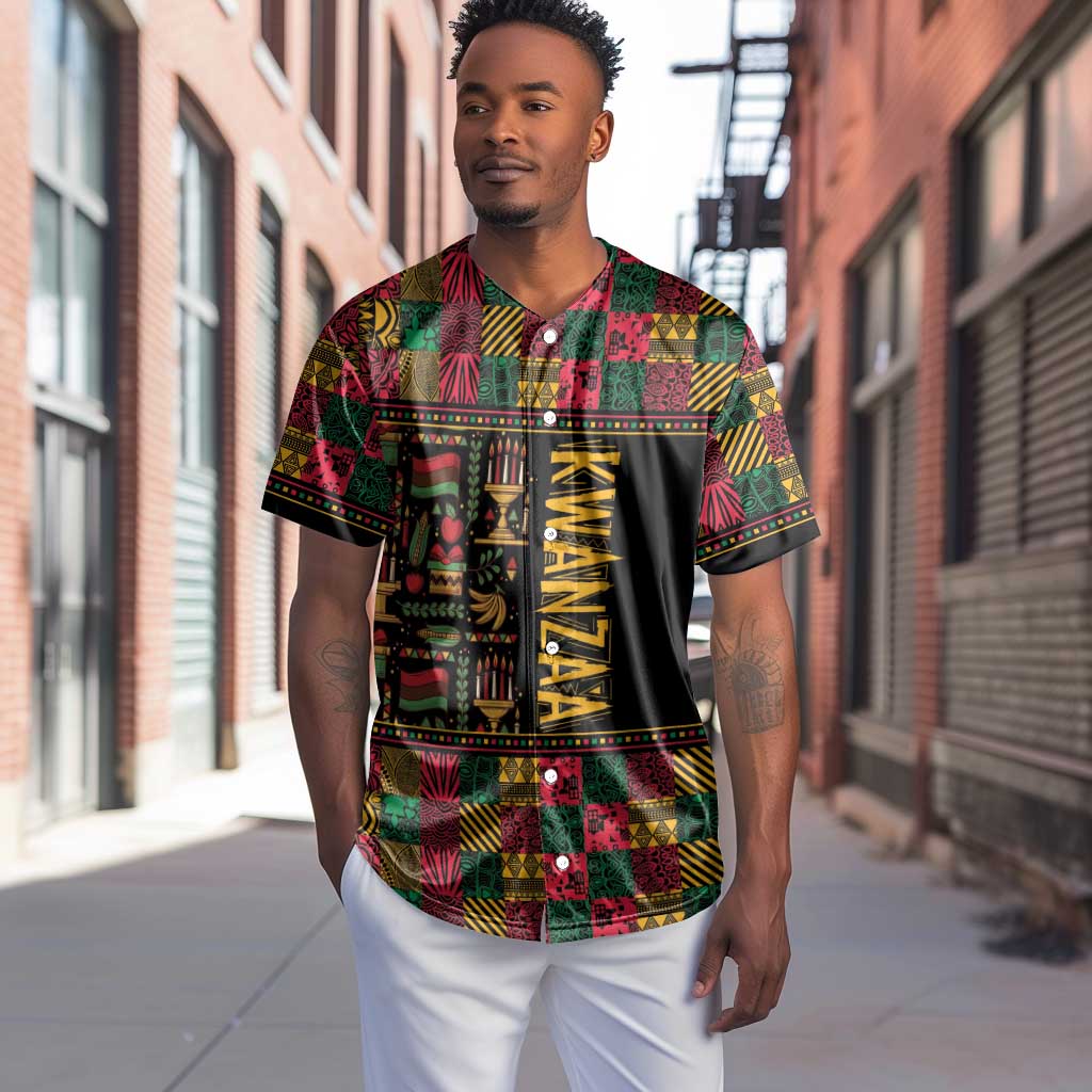 Kwanzaa African Pattern Baseball Jersey LT01