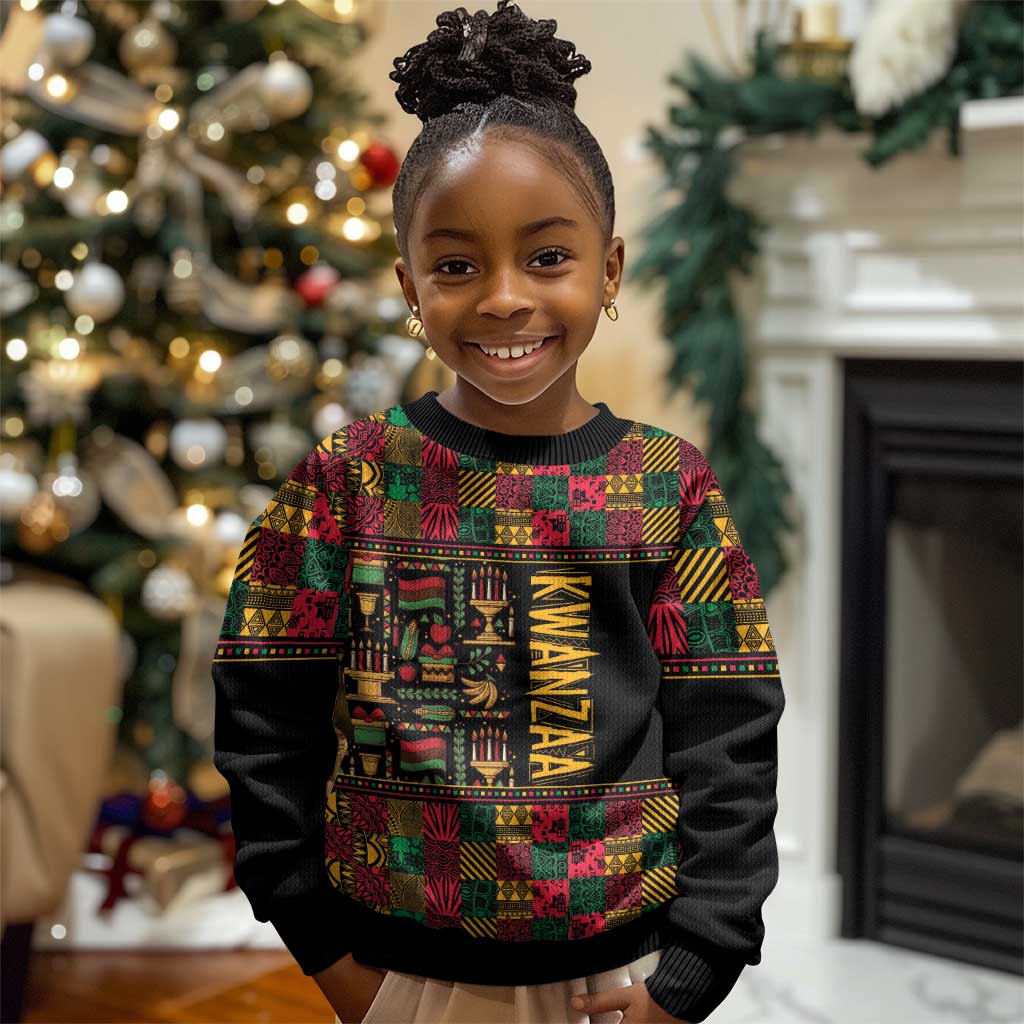 Kwanzaa African Pattern Kid Ugly Christmas Sweater LT01