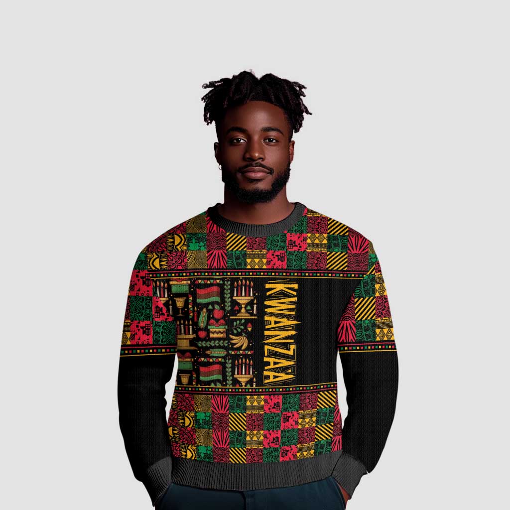 Kwanzaa African Pattern Ugly Christmas Sweater LT01