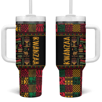 Kwanzaa African Pattern Tumbler With Handle LT01