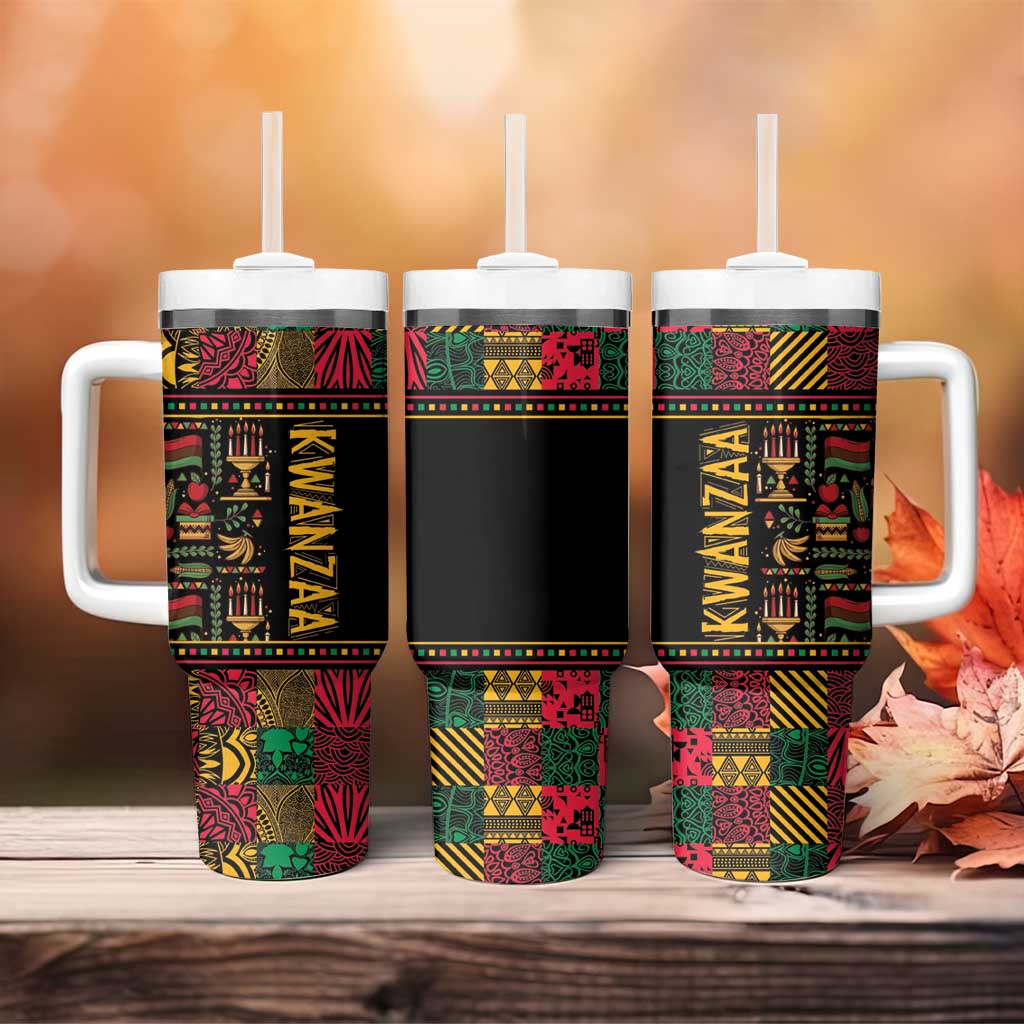 Kwanzaa African Pattern Tumbler With Handle LT01