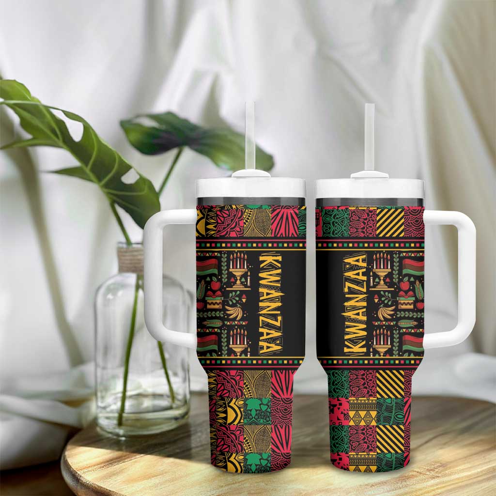 Kwanzaa African Pattern Tumbler With Handle LT01