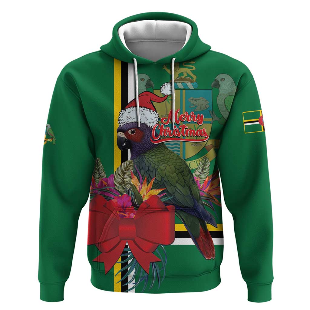 Dominica Christmas Coquette Bow Hoodie Sisserou Parrot Tropical Flower LT01