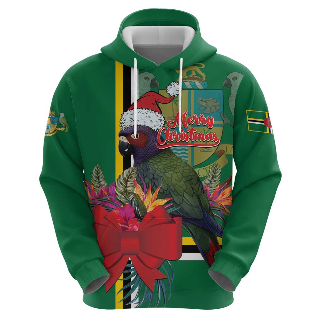 Dominica Christmas Coquette Bow Hoodie Sisserou Parrot Tropical Flower LT01