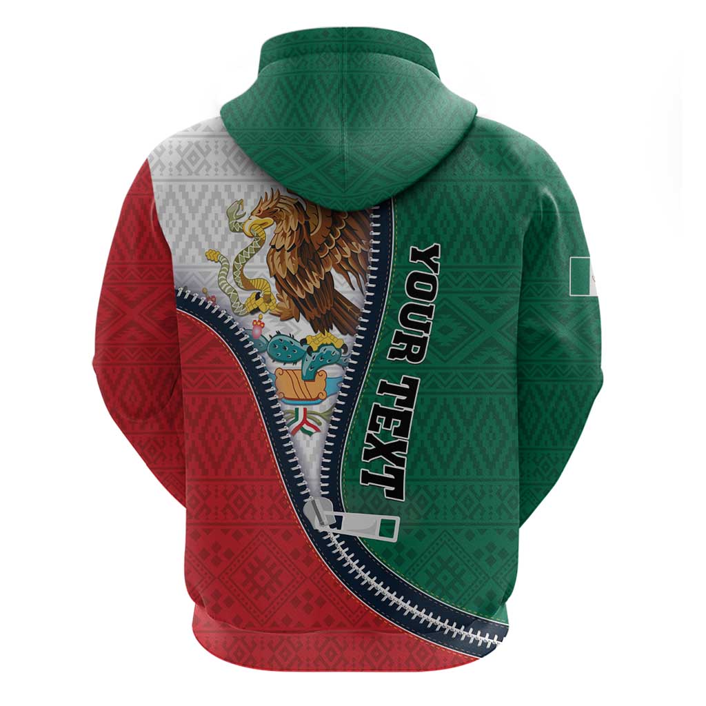 Personalized Mexico Flag Day Hoodie Mexican Coat Of Arms Zipper Stylized LT01