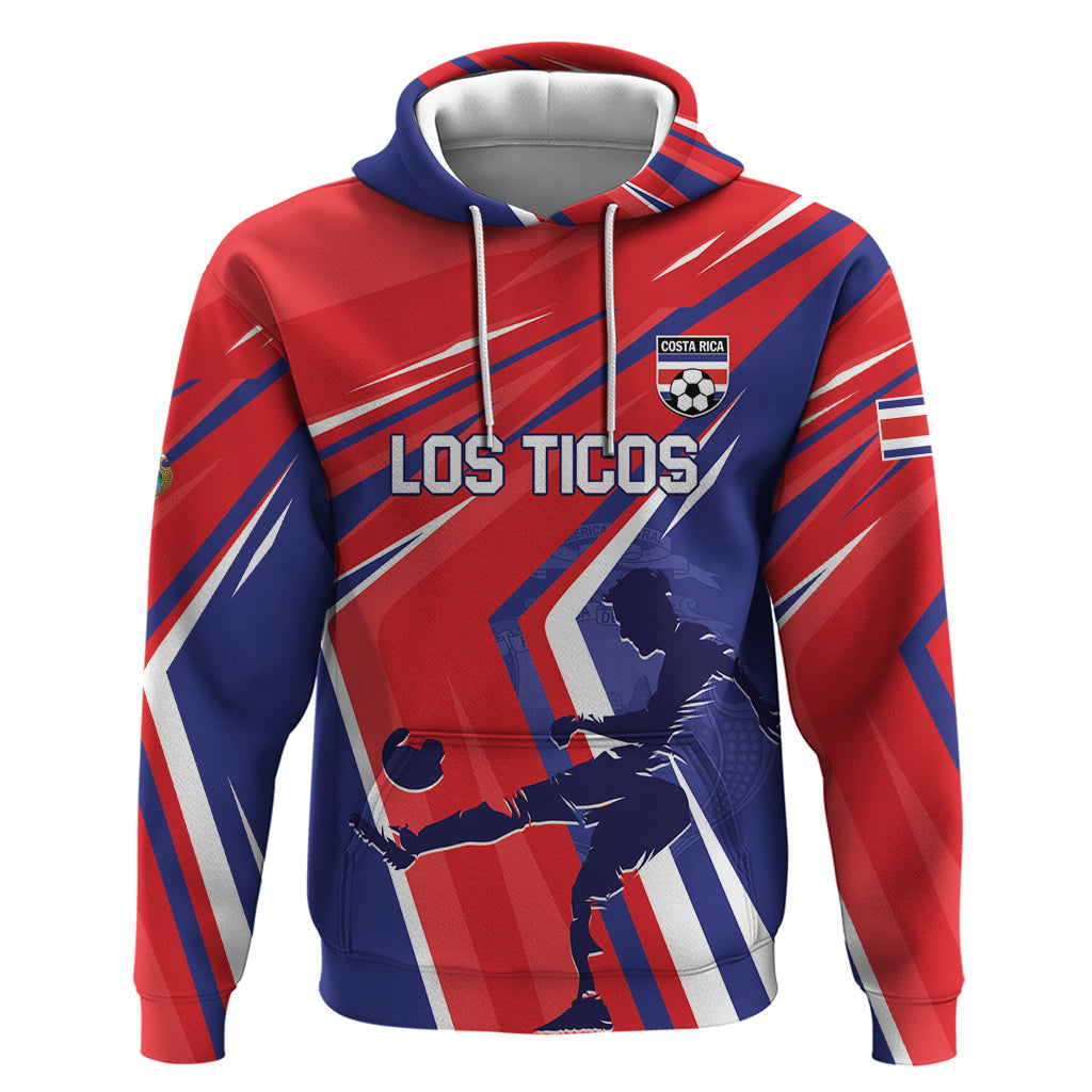 Personalized Costa Rica 2024 Soccer Hoodie Come On Los Ticos LT01