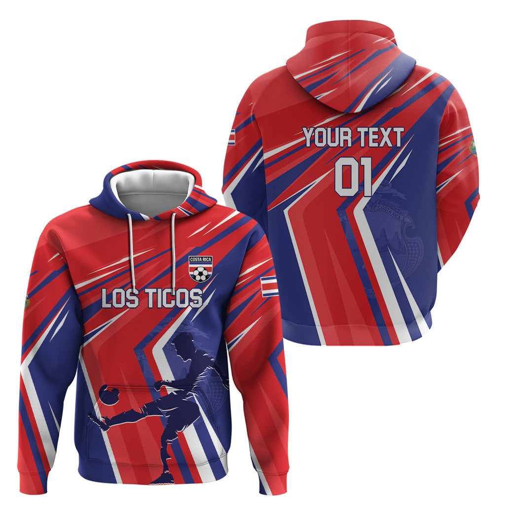 Personalized Costa Rica 2024 Soccer Hoodie Come On Los Ticos LT01