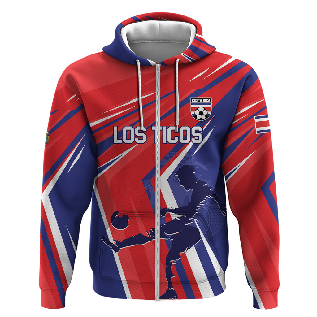 Personalized Costa Rica 2024 Soccer Hoodie Come On Los Ticos LT01