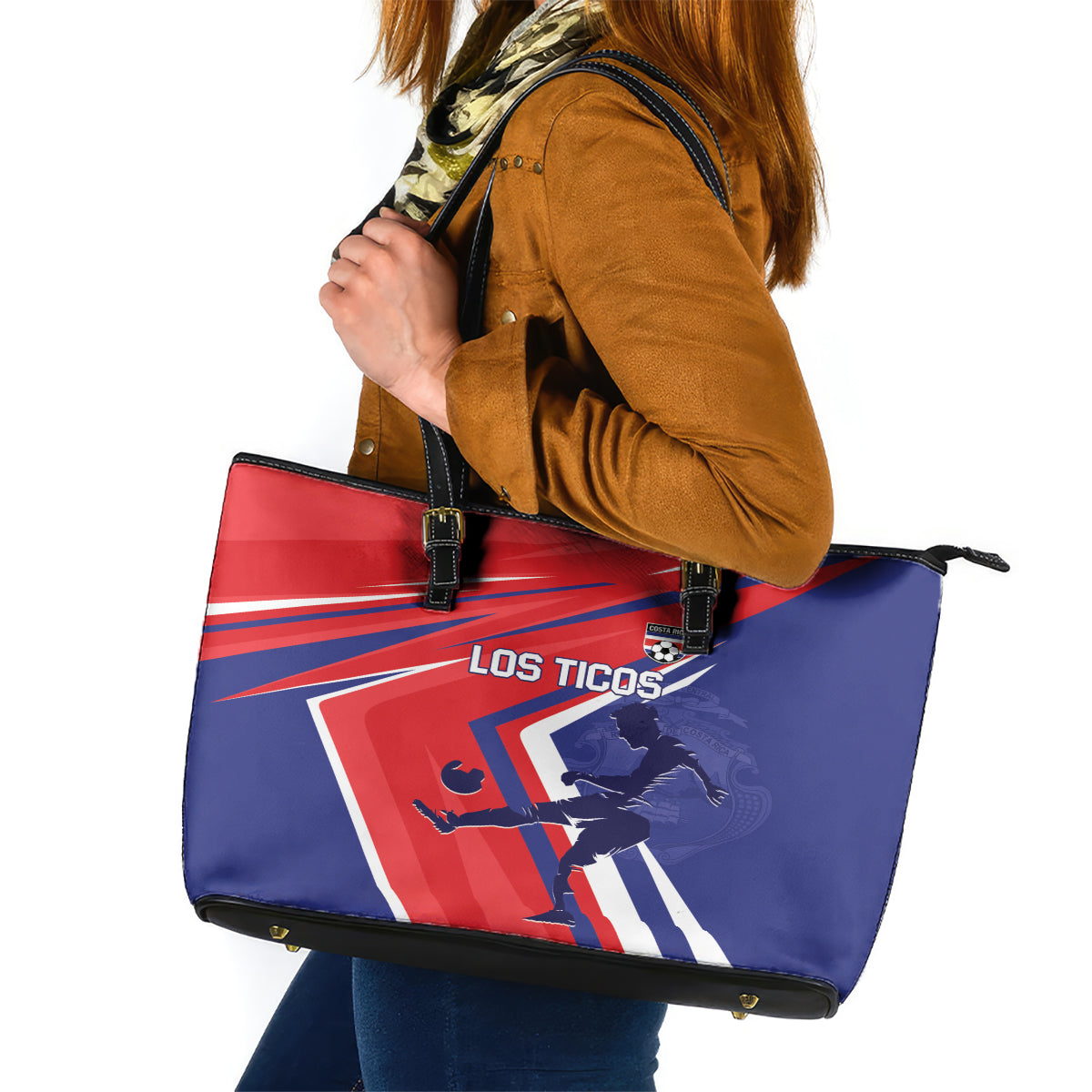 Costa Rica 2024 Soccer Leather Tote Bag Come On Los Ticos LT01