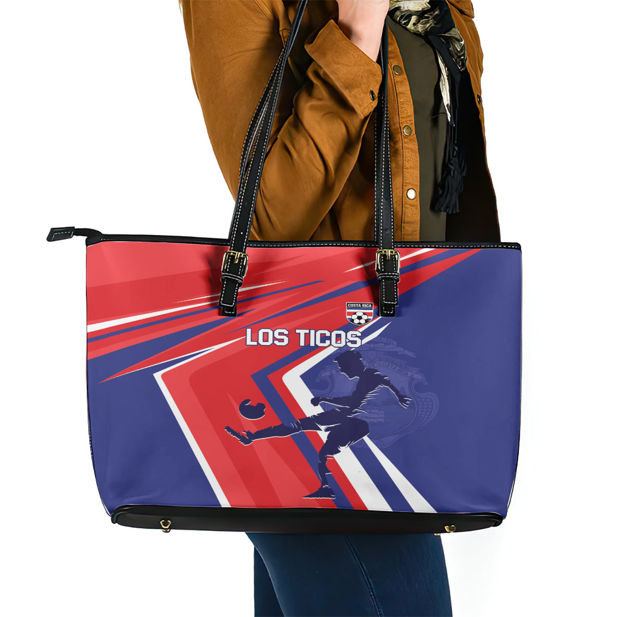 Costa Rica 2024 Soccer Leather Tote Bag Come On Los Ticos LT01