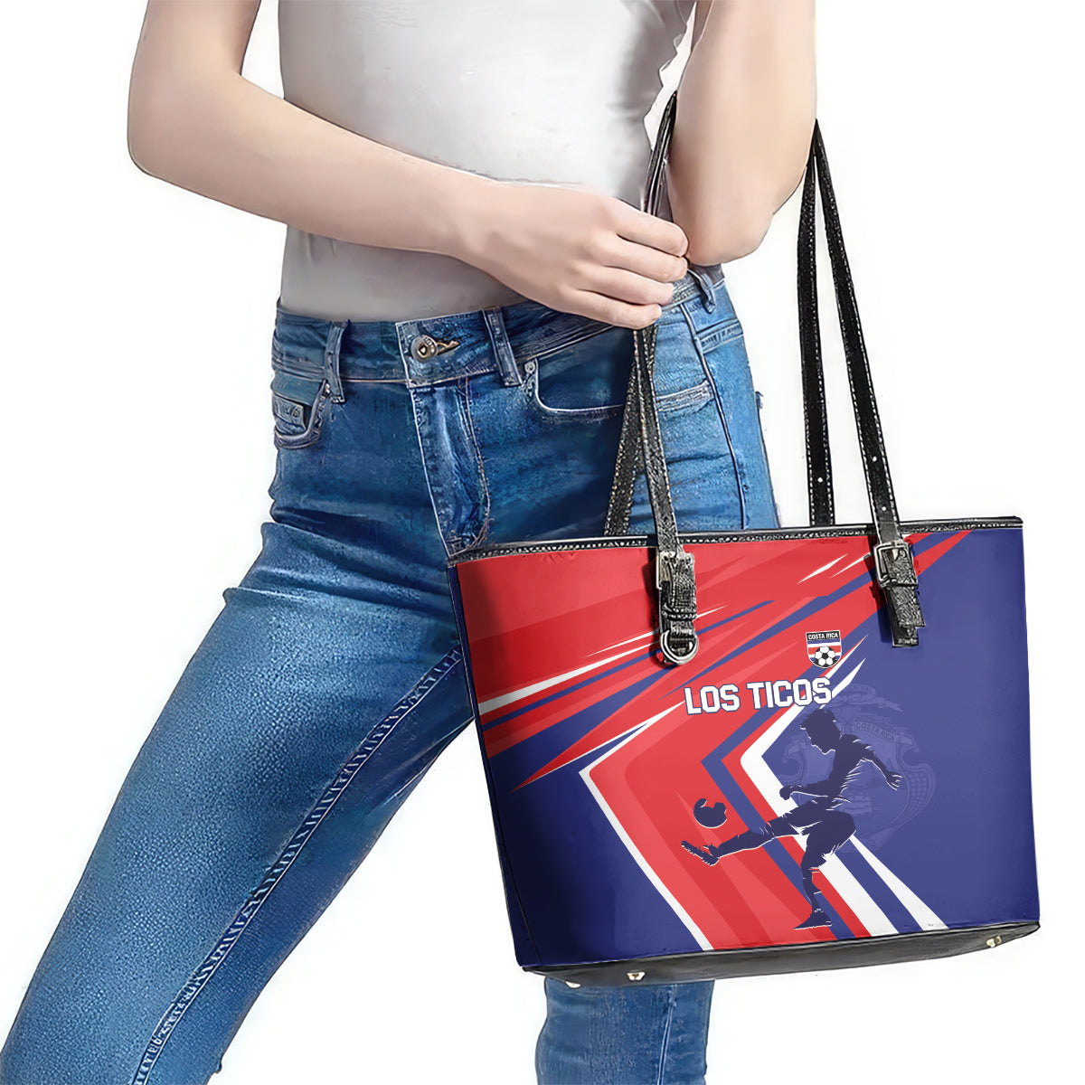 Costa Rica 2024 Soccer Leather Tote Bag Come On Los Ticos LT01