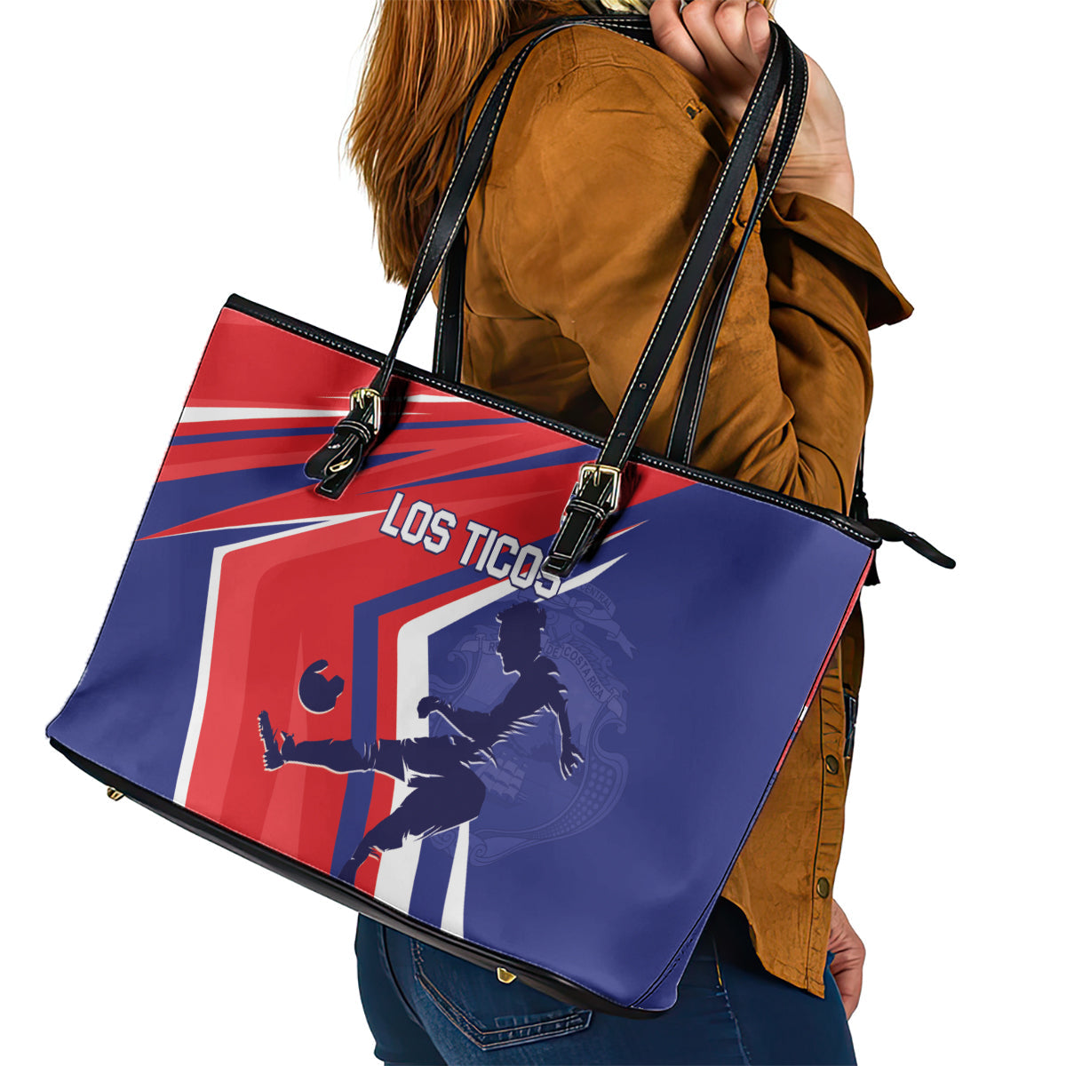 Costa Rica 2024 Soccer Leather Tote Bag Come On Los Ticos LT01