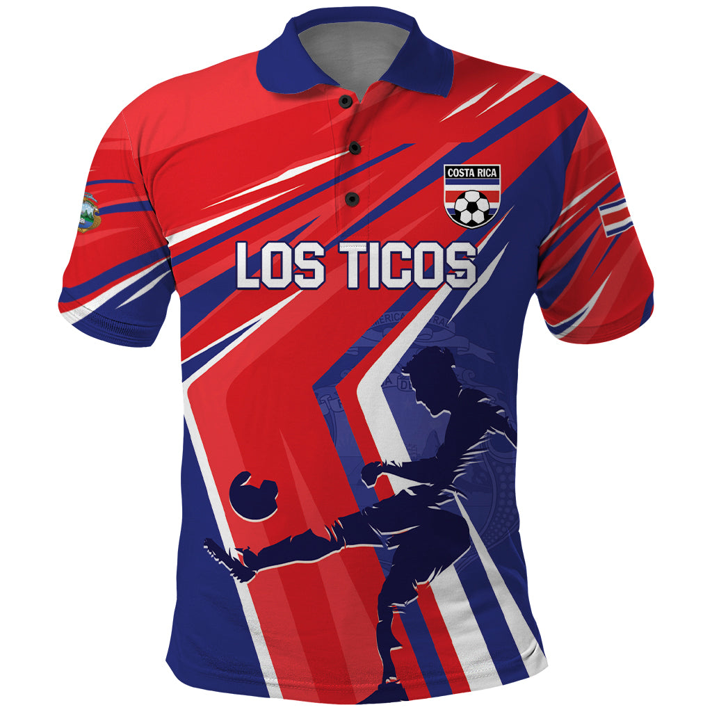 Personalized Costa Rica 2024 Soccer Polo Shirt Come On Los Ticos LT01