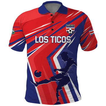 Personalized Costa Rica 2024 Soccer Polo Shirt Come On Los Ticos LT01