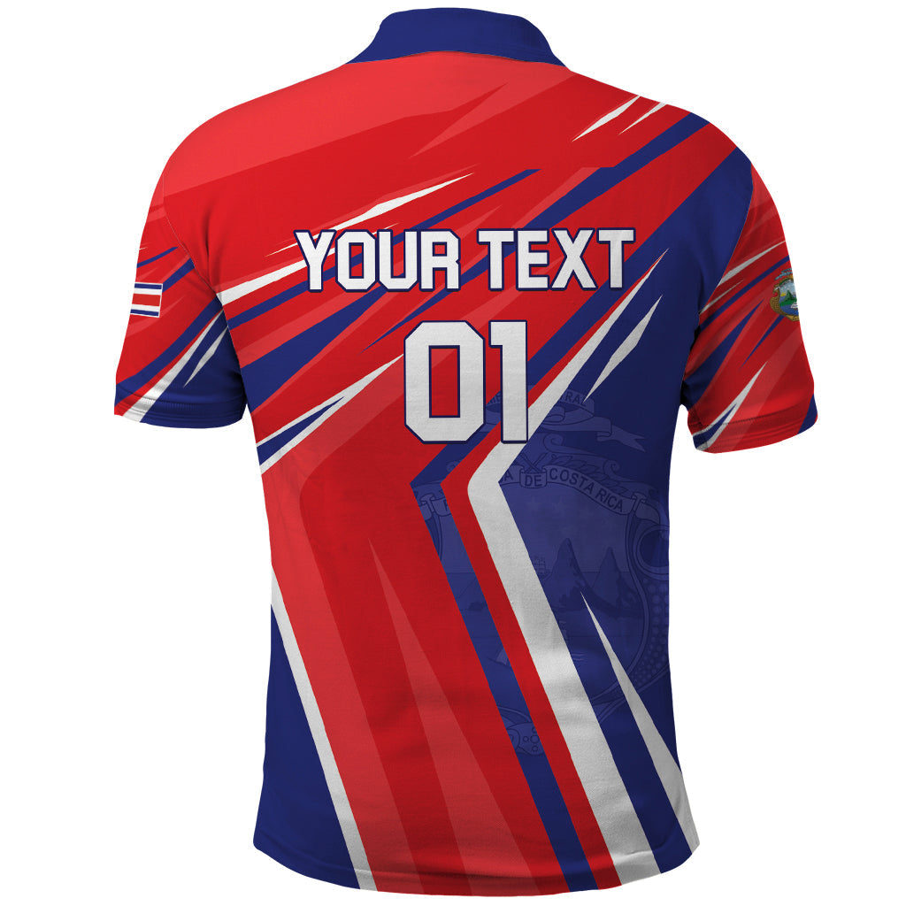 Personalized Costa Rica 2024 Soccer Polo Shirt Come On Los Ticos LT01