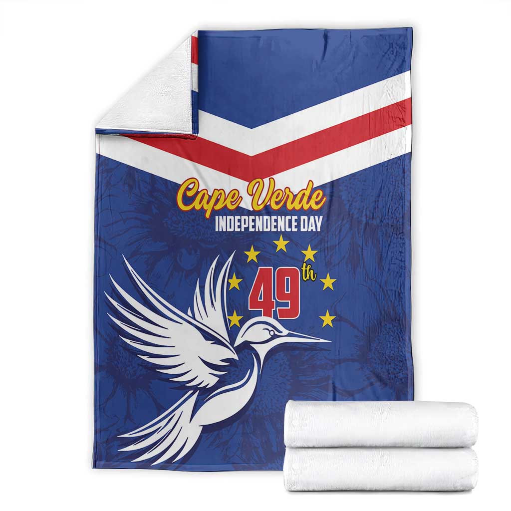 Cape Verde Independence Day Blanket Gerbera Daisy Pattern LT01