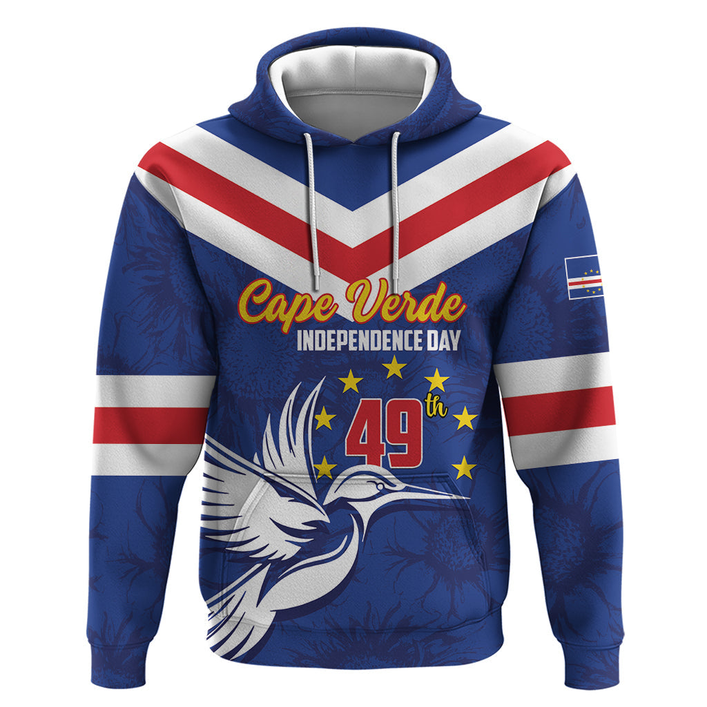 Cape Verde Independence Day Hoodie Gerbera Daisy Pattern LT01
