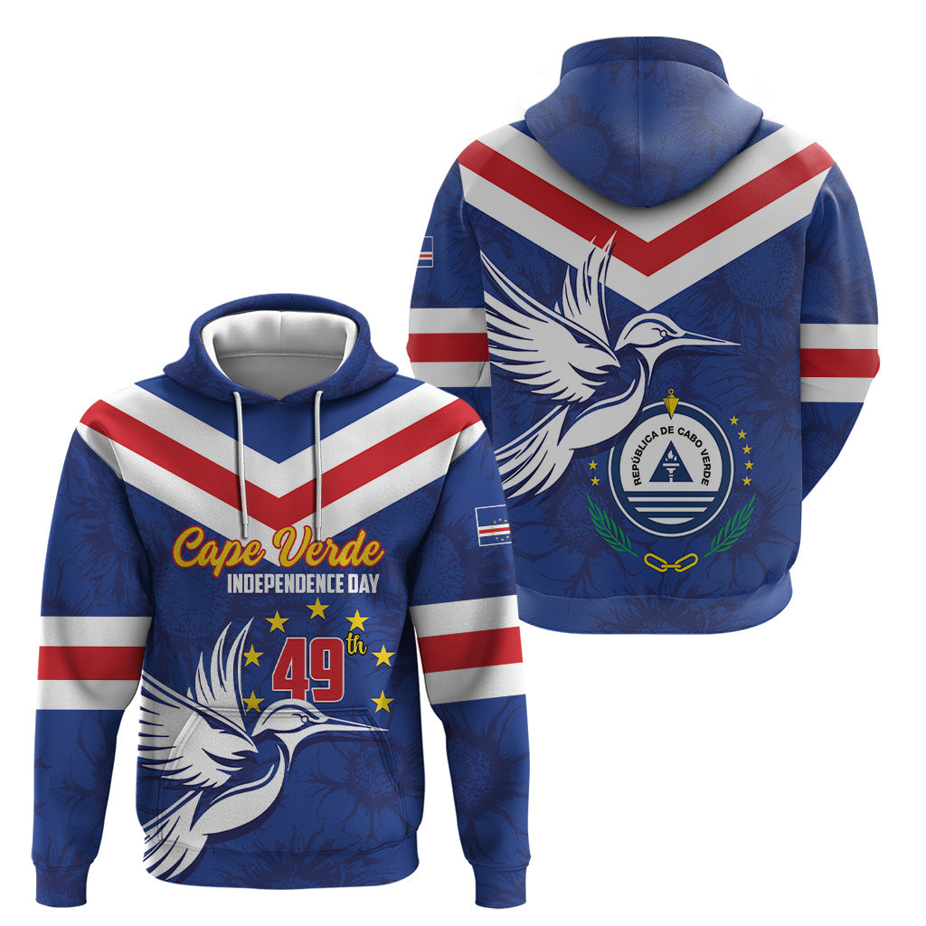 Cape Verde Independence Day Hoodie Gerbera Daisy Pattern LT01