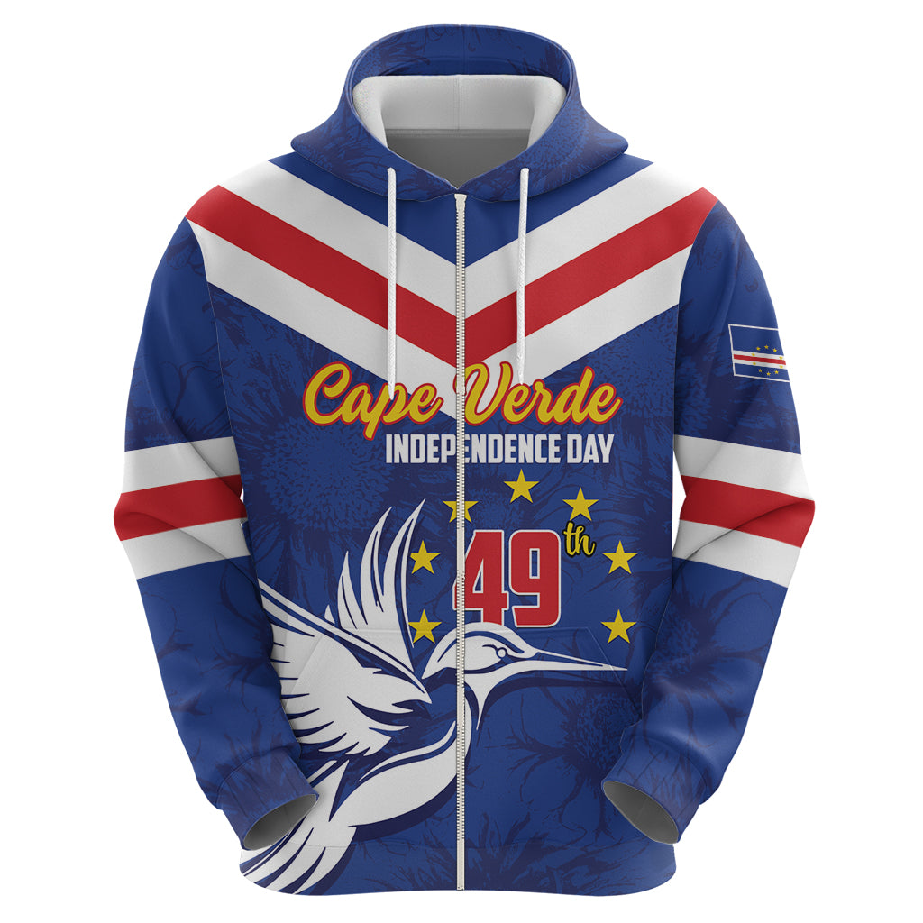 Cape Verde Independence Day Hoodie Gerbera Daisy Pattern LT01