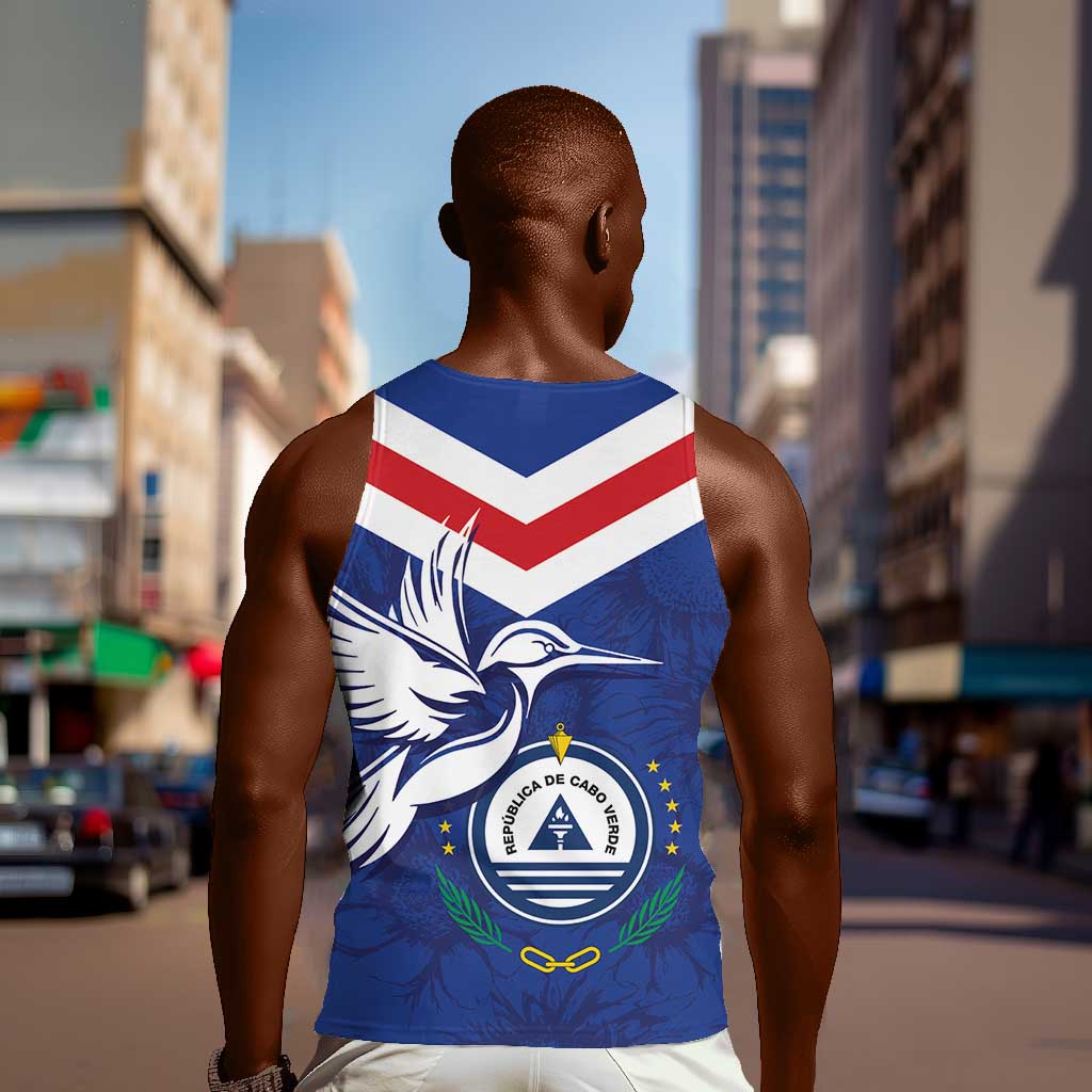 Cape Verde Independence Day Men Tank Top Gerbera Daisy Pattern LT01