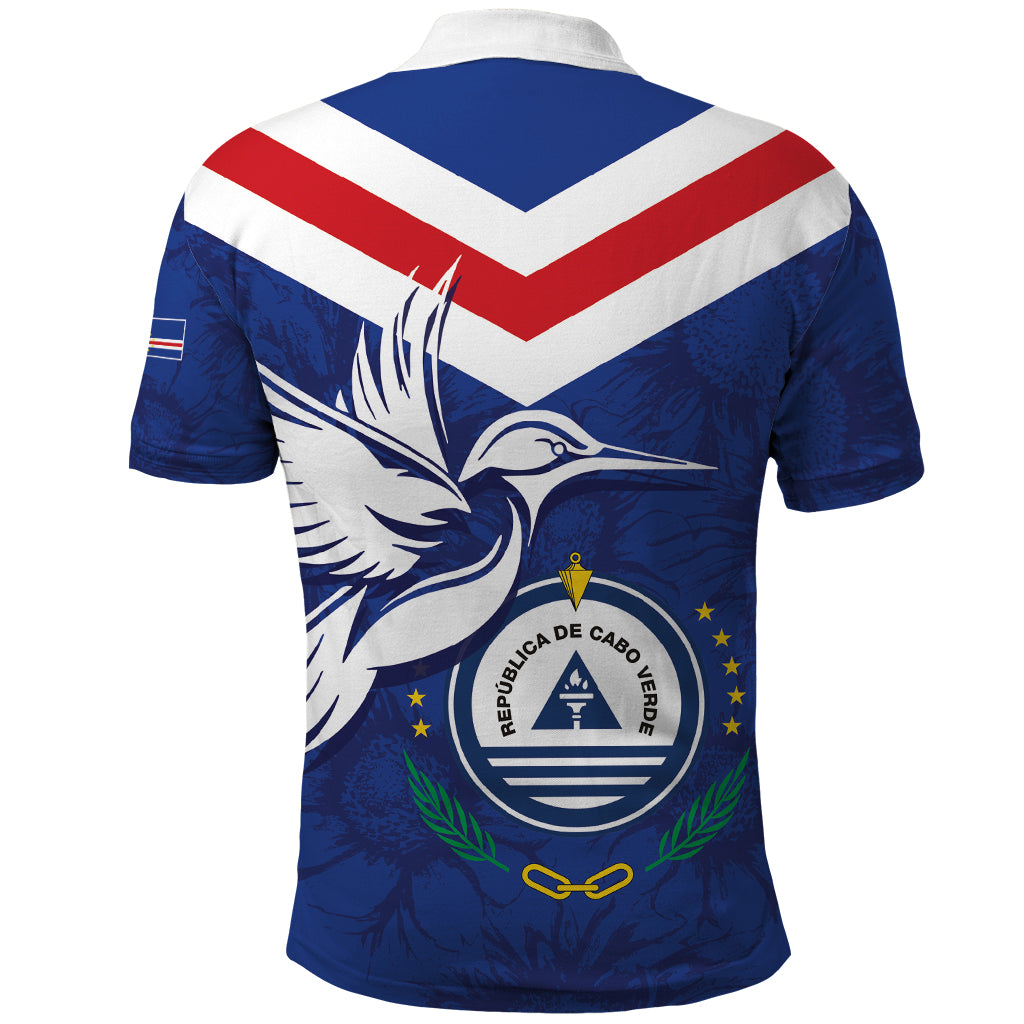 Cape Verde Independence Day Polo Shirt Gerbera Daisy Pattern LT01
